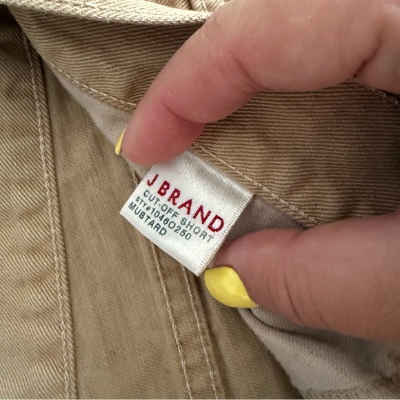 J Brand Cut-Off Jean Denim Shorts Mustard Yellow Tan Casual 29 - Picture 4 of 6